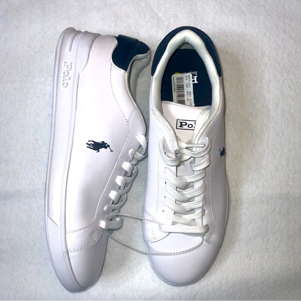 Polo Ralph Lauren Men’s Heritage Court lll Leather Sneaker Size 10 - Picture 10 of 14